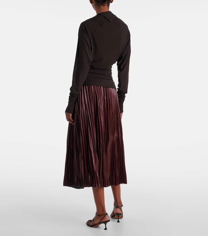Proenza Schouler Golda Top In Jersey Espresso In Black