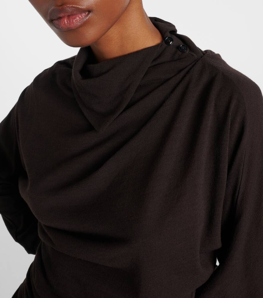 Proenza Schouler Golda Top In Jersey Espresso In Black