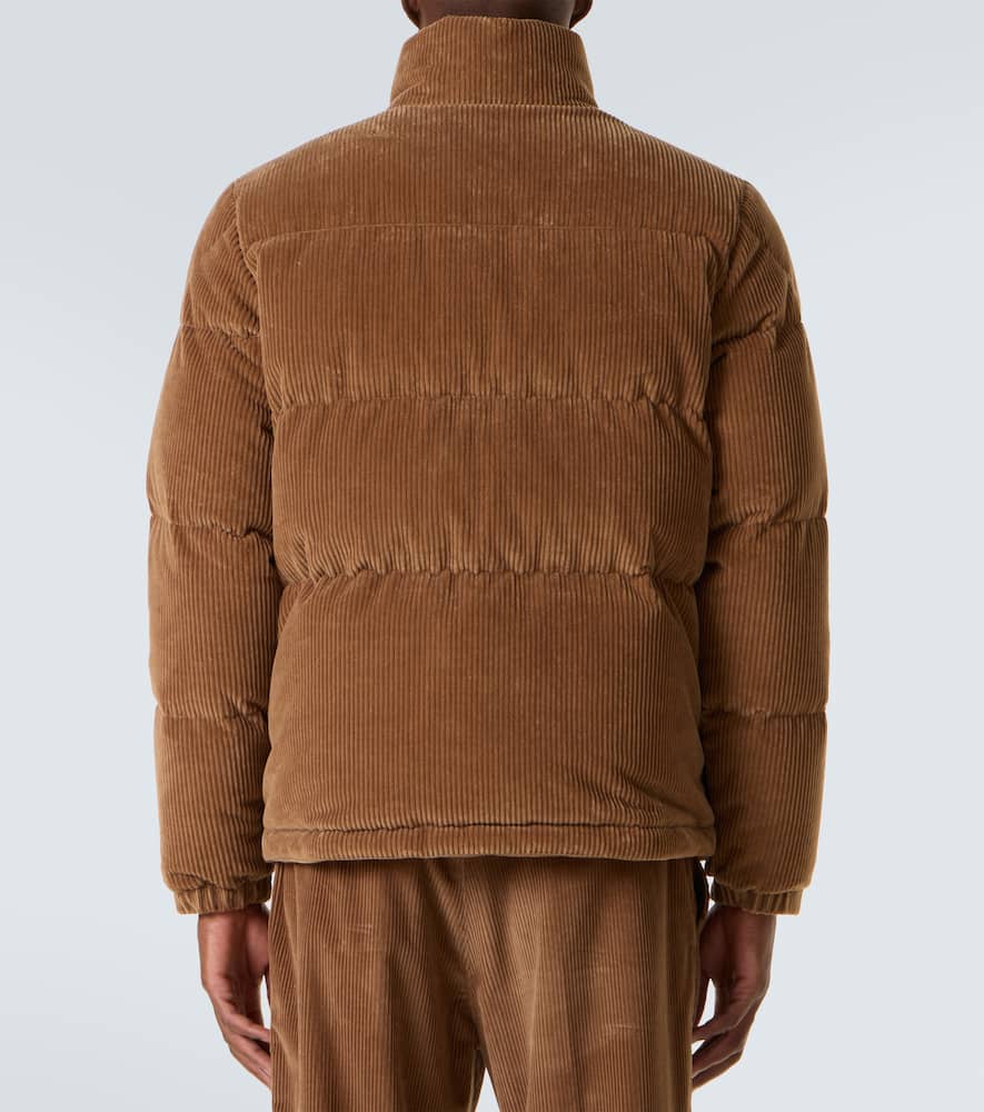 Moncler Serrant Cotton Corduroy Down Jacket In Brown