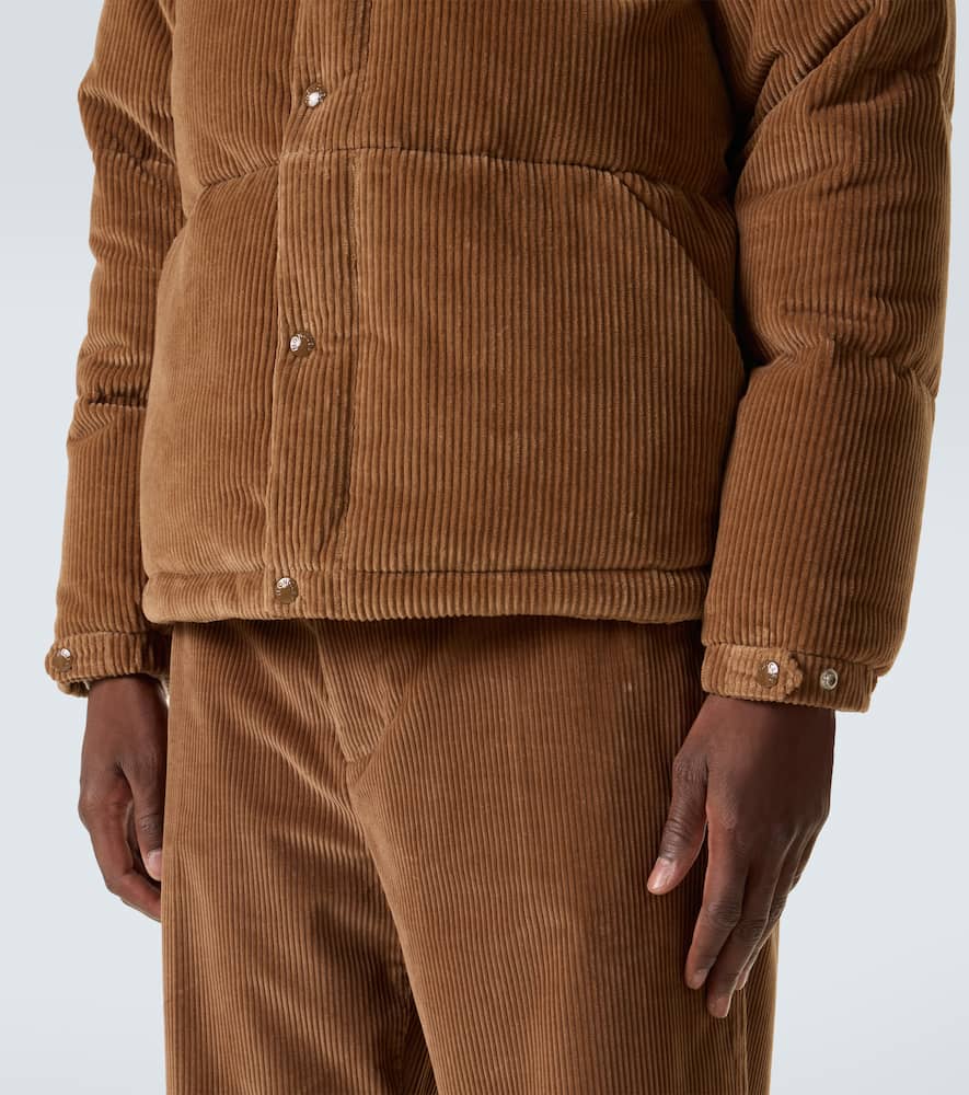 Moncler Serrant Cotton Corduroy Down Jacket In Brown