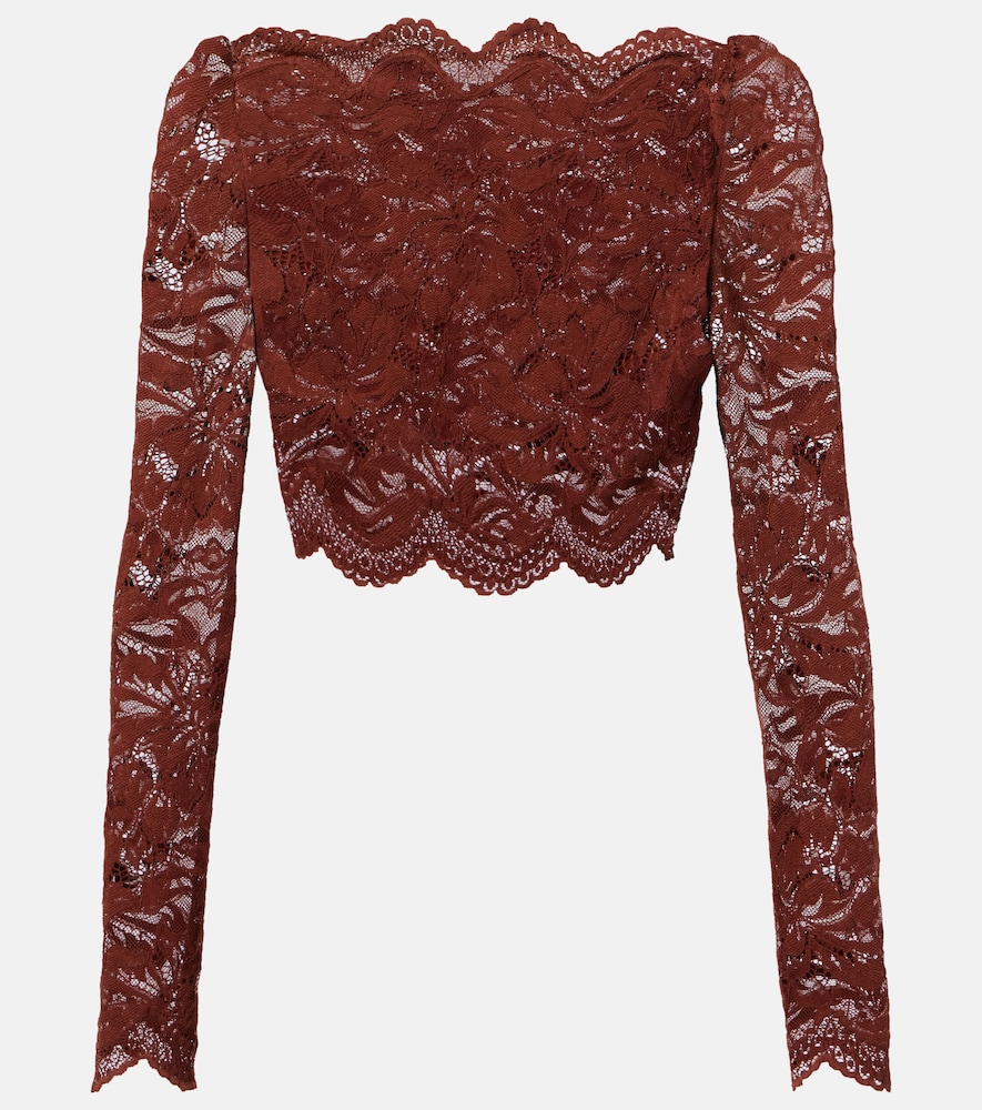 Rabanne Top raccourci en dentelle 360 €