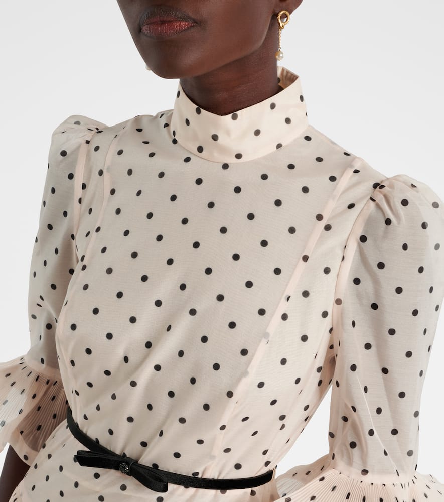 Zimmermann Polka-dot Ruffled Minidress In Multi