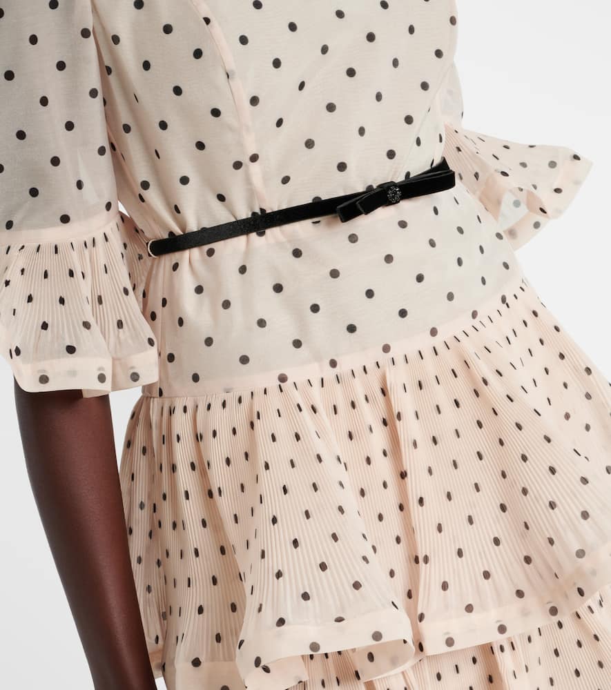 Zimmermann Polka-dot Ruffled Minidress In Multi