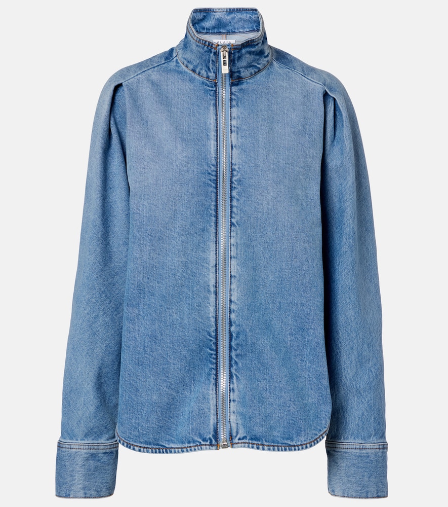 AlaÃ¯a Giacca blouson in denim