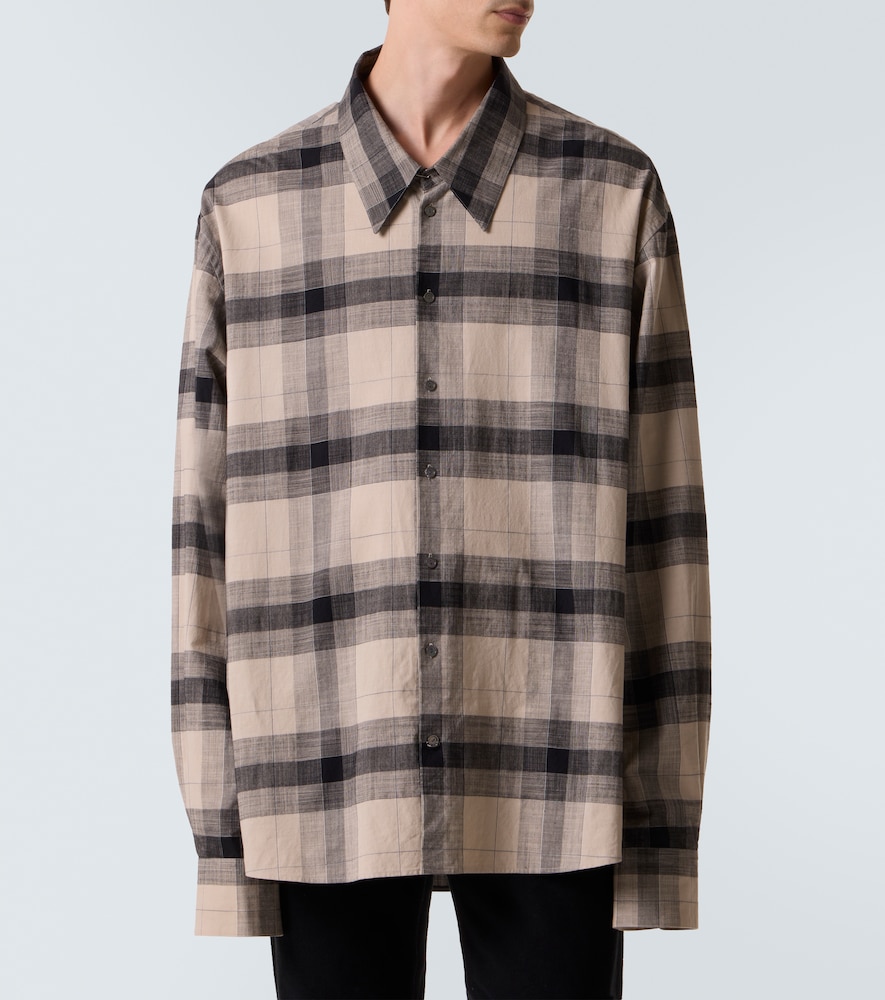  Calvin Klein Collection Calvin Klein Collection Tyson Checked Cotton Shirt 