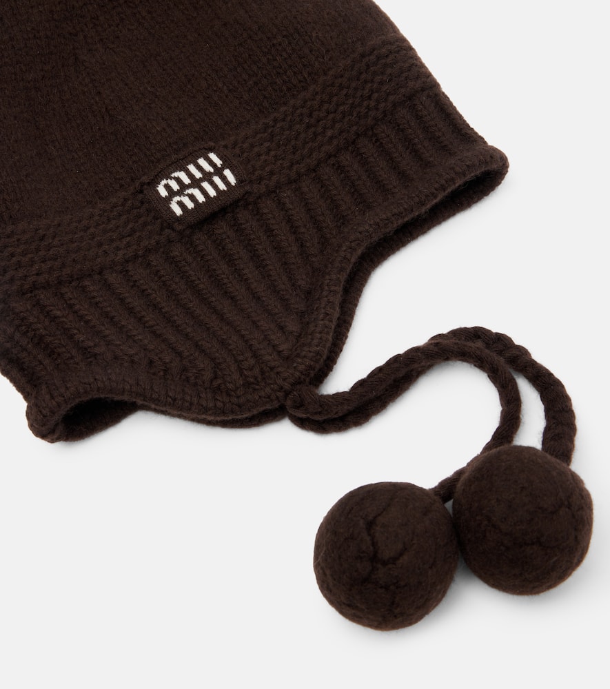 Miu Miu Wool And Cashmere Hat In Brown