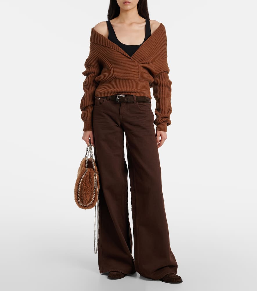 Stella Mccartney Falabella Mini Shoulder Bag In Brown