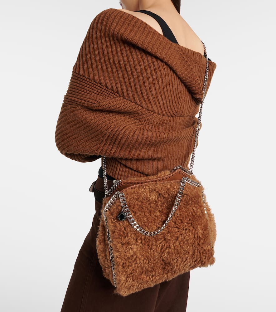 Stella Mccartney Falabella Mini Shoulder Bag In Brown
