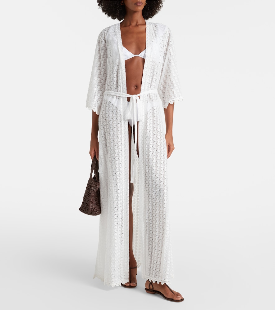  Melissa Odabash Melissa Odabash Tali Scalloped Sheer Kaftan 