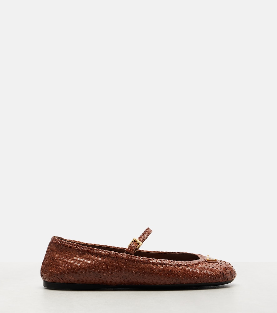  Prada Prada Mary-jane-ballerinas Aus Leder 