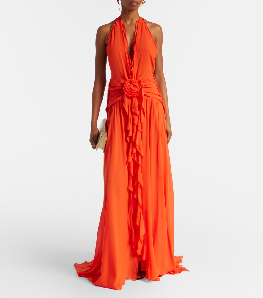Blumarine Ruffled georgette gown