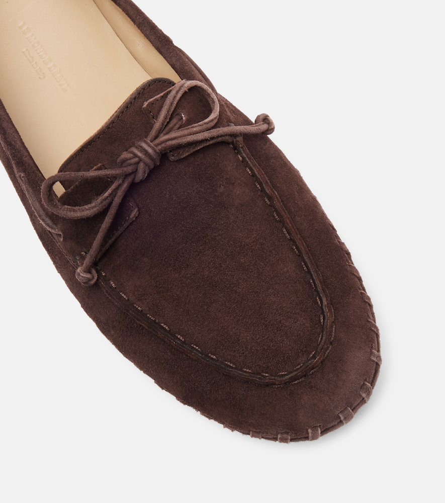  Le Monde Beryl Le Monde Bã©ryl Driver Embroidered Suede Loafers 