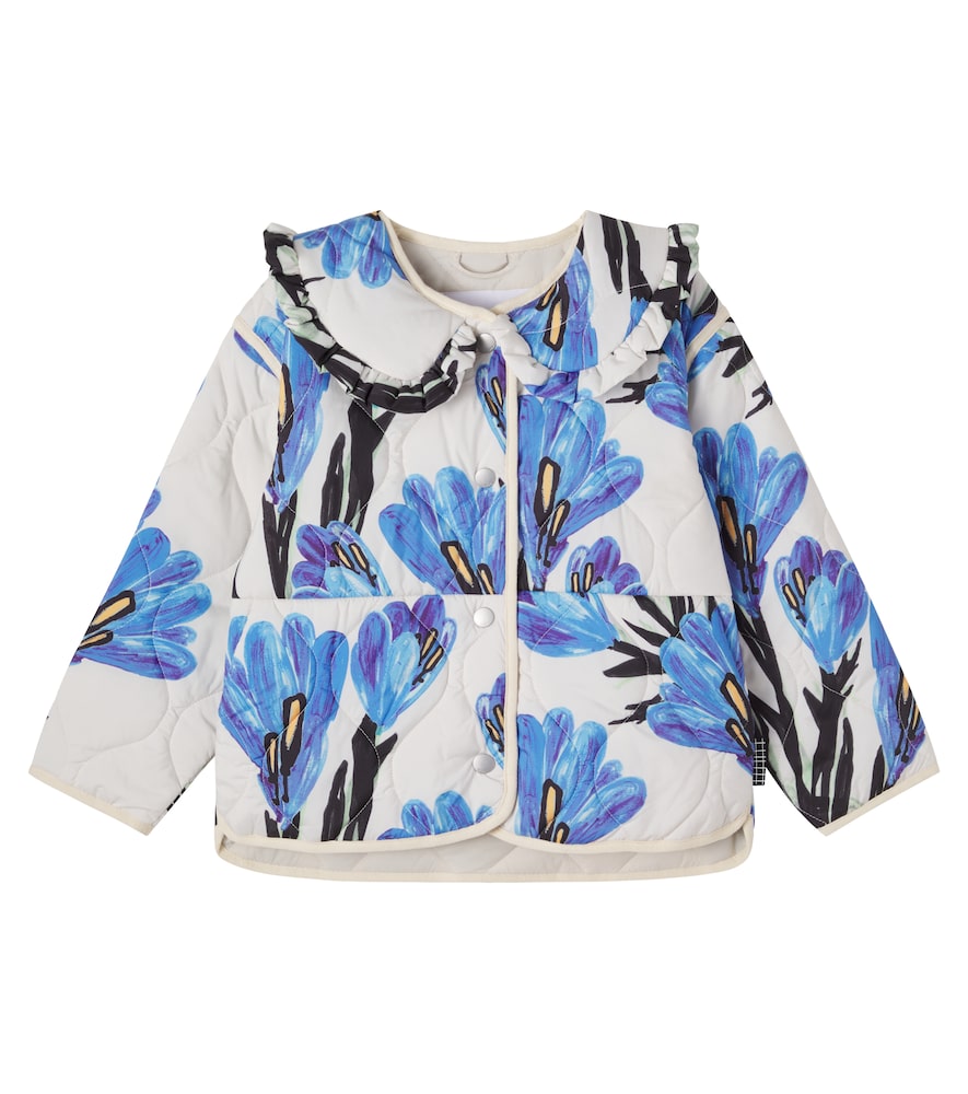 Molo Blue Hailey Quilted Floral Jacket Y Size 6 - Mytheresa