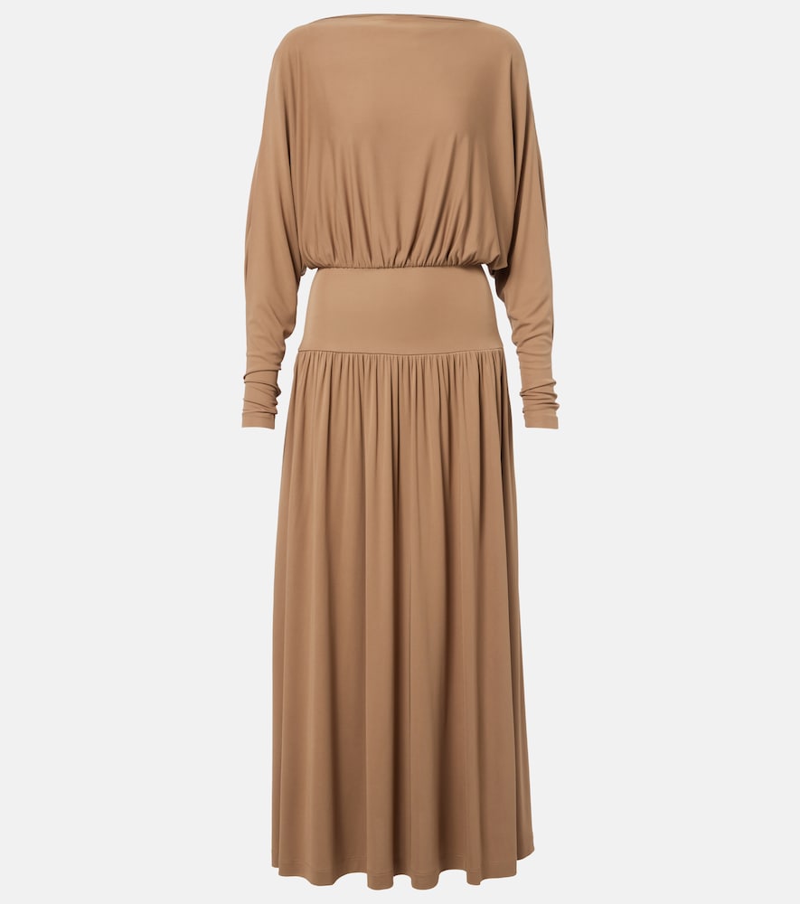 Toteme Donna Abito Midi In Jersey Beige It Taglia 46- Mytheresa