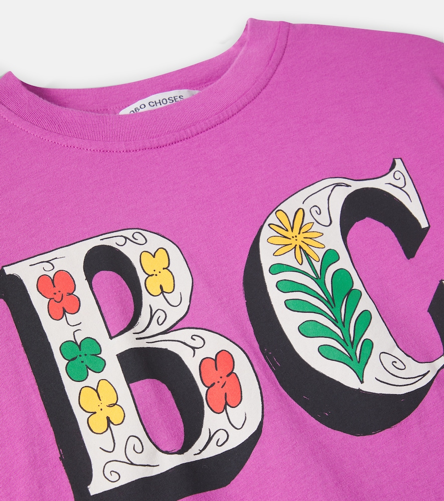  Bobo Choses Bobo Choses T-shirt Spring Letters Aus Baumwoll-jersey 