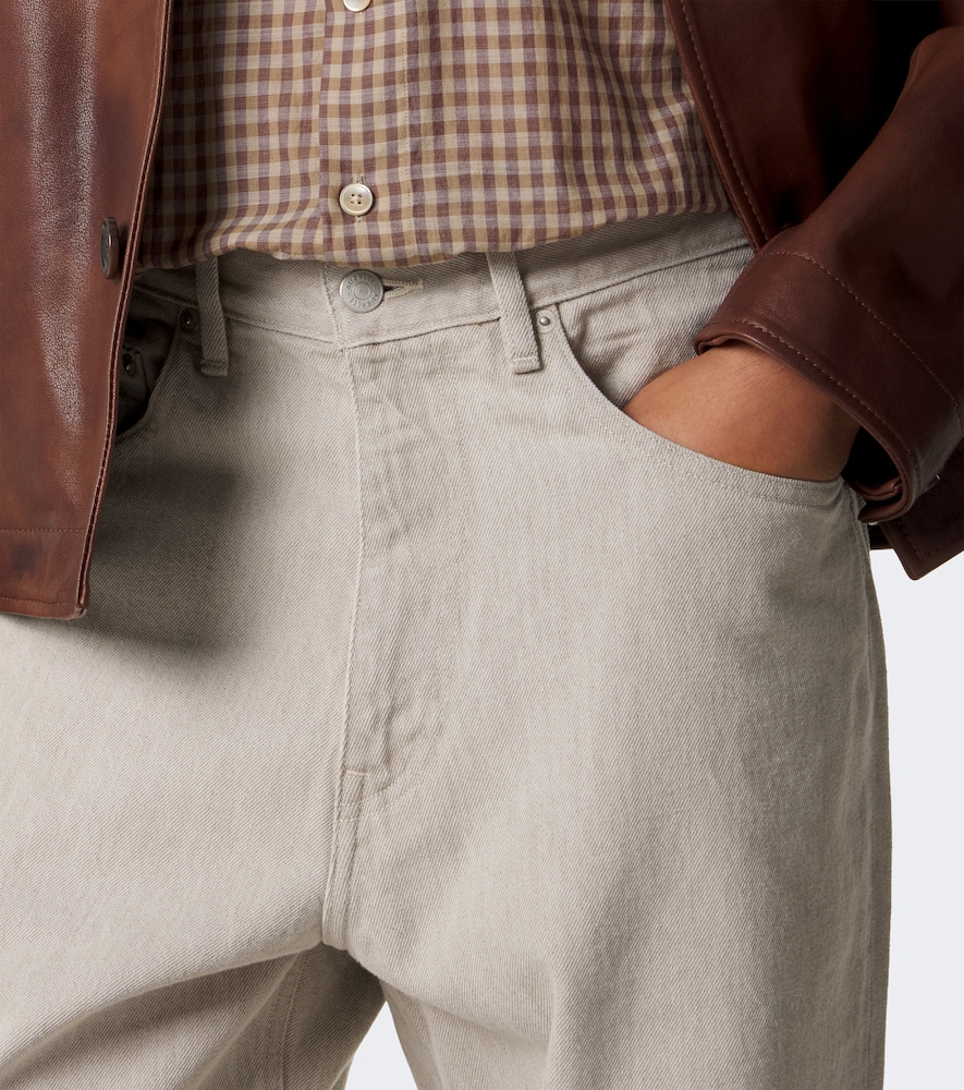Hard Twist Faded Wide-Leg Jeans