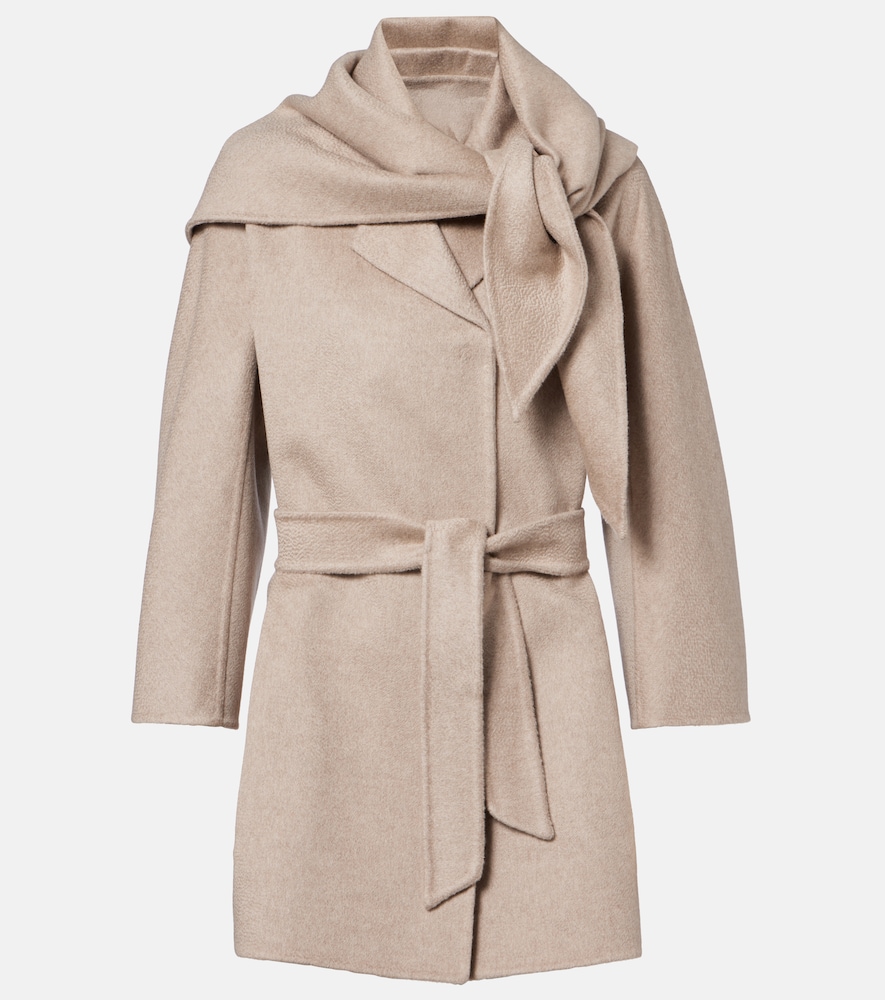 Max Mara Women's Beige Cashmere Wrap Coat UK Size 10 - Mytheresa