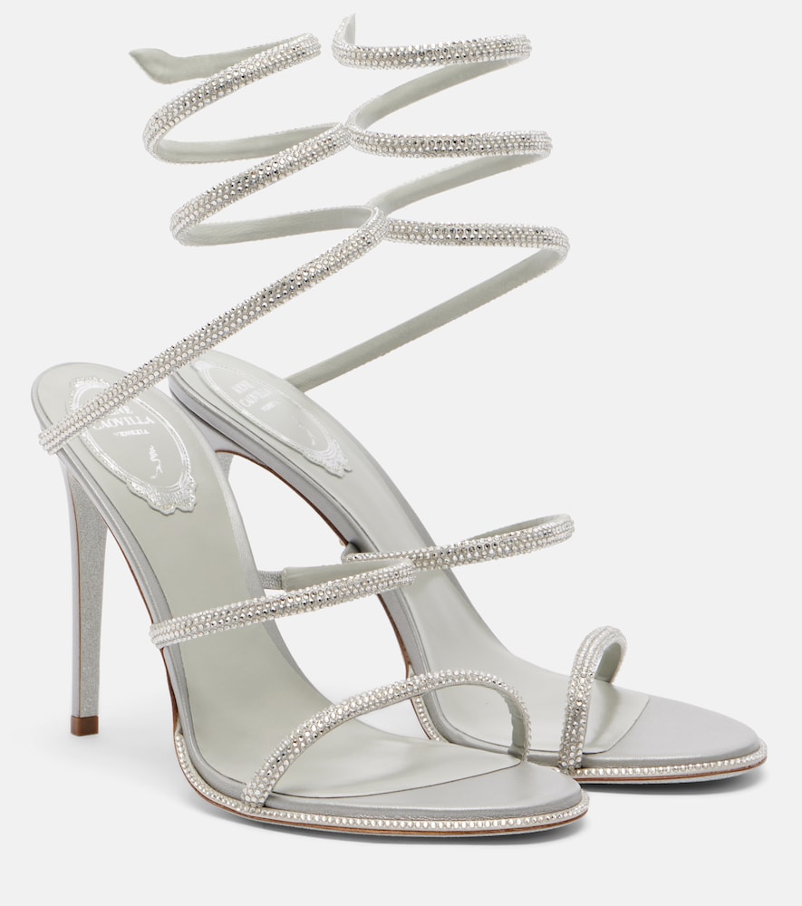 Rene Caovilla Cleo embellished satin sandals