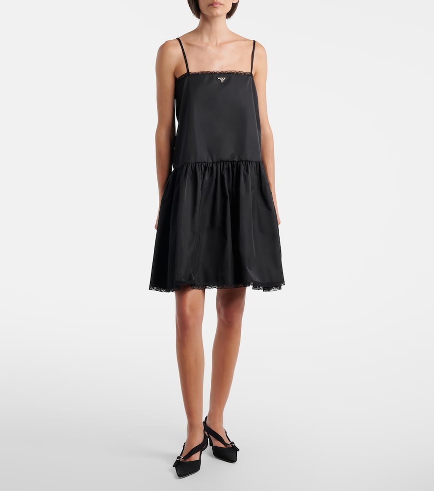  Prada Prada Re-nylon Lace-trimmed Minidress 