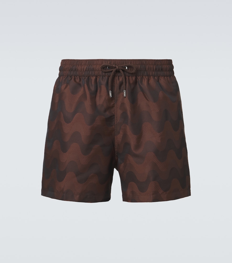 Frescobol Carioca Men's Brown Rio Printed Jacquard Swim Trunks UK Size 38 - Mytheresa