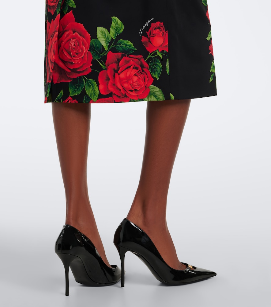 Dolce&Gabbana Floral Silk-Blend Pencil Skirt