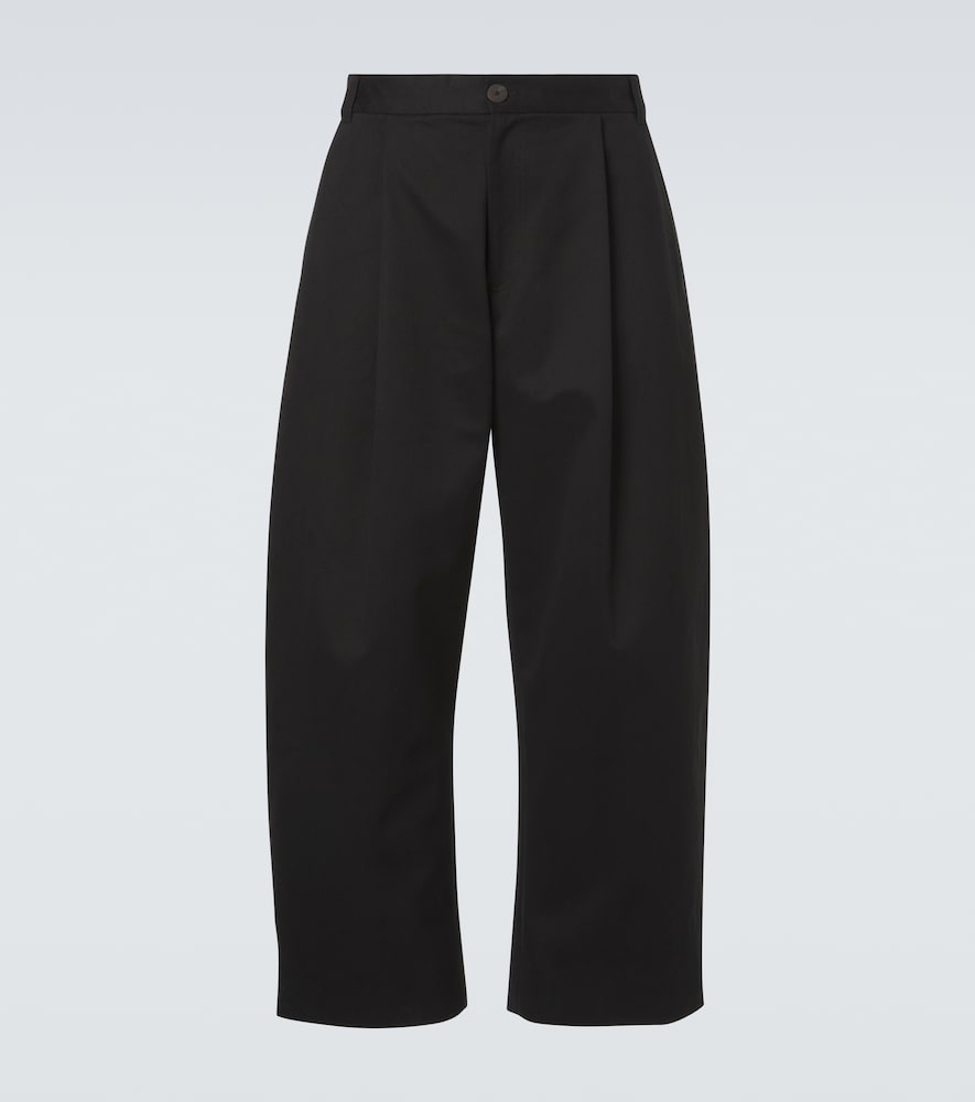 Studio Nicholson Sorte Cotton Wide Leg Pants by Studio Nicholson