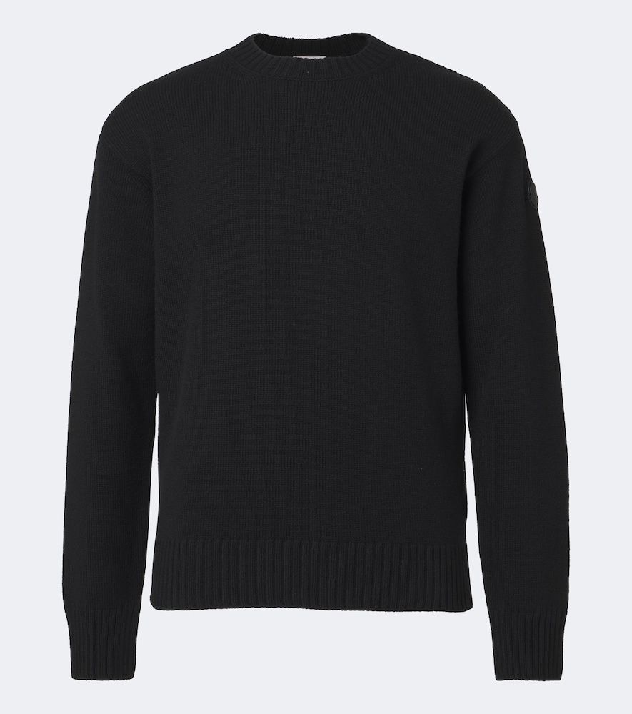 Moncler Uomo Pullover In Lana E Cashmere Nero It Taglia 52- Mytheresa