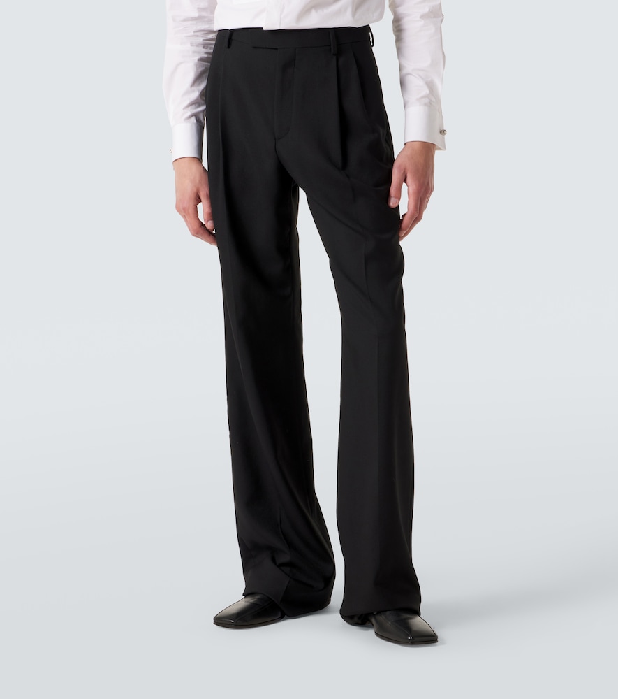 Valentino Valentino Pantalones Rectos De Lana Virgen 