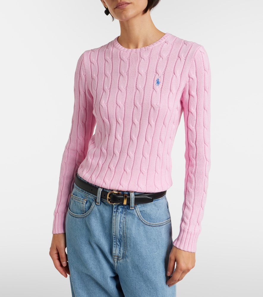 Ralph Lauren Cable-Knit Cotton Sweater Polo