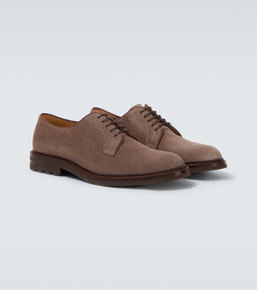 Schnürschuhe aus Veloursleder