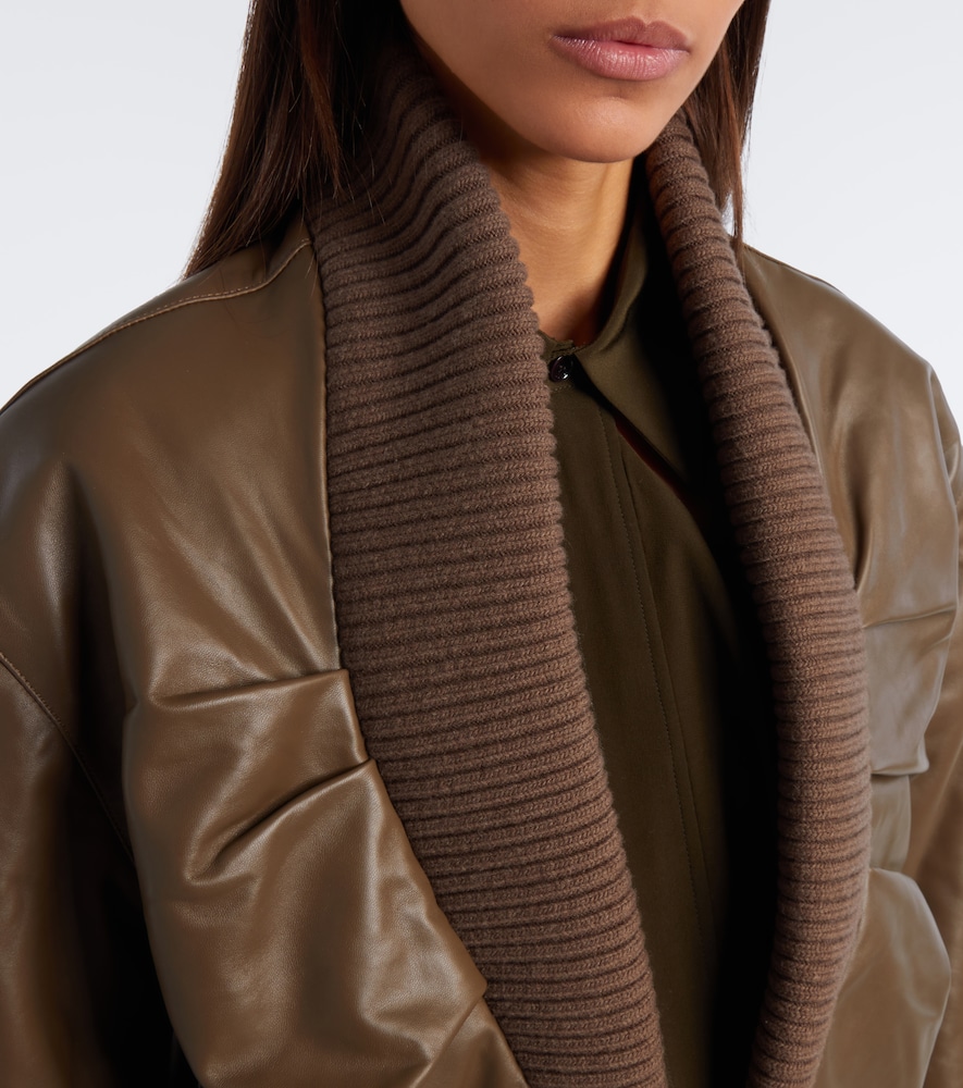 Zana Leather Bomber Jacket