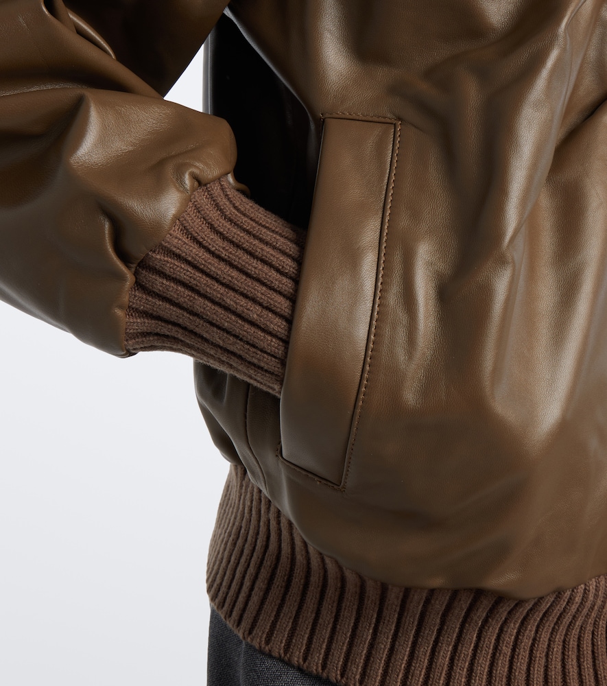 Zana Leather Bomber Jacket