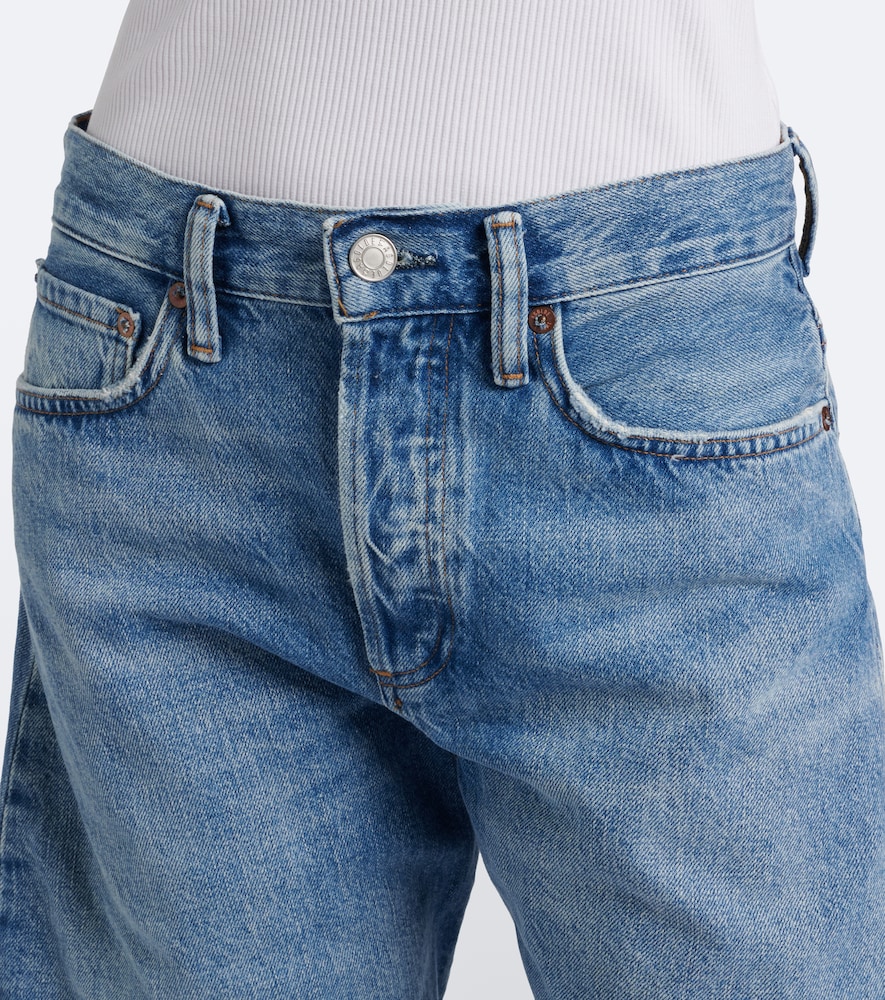 Spiral Faded Barrel-Leg Jeans