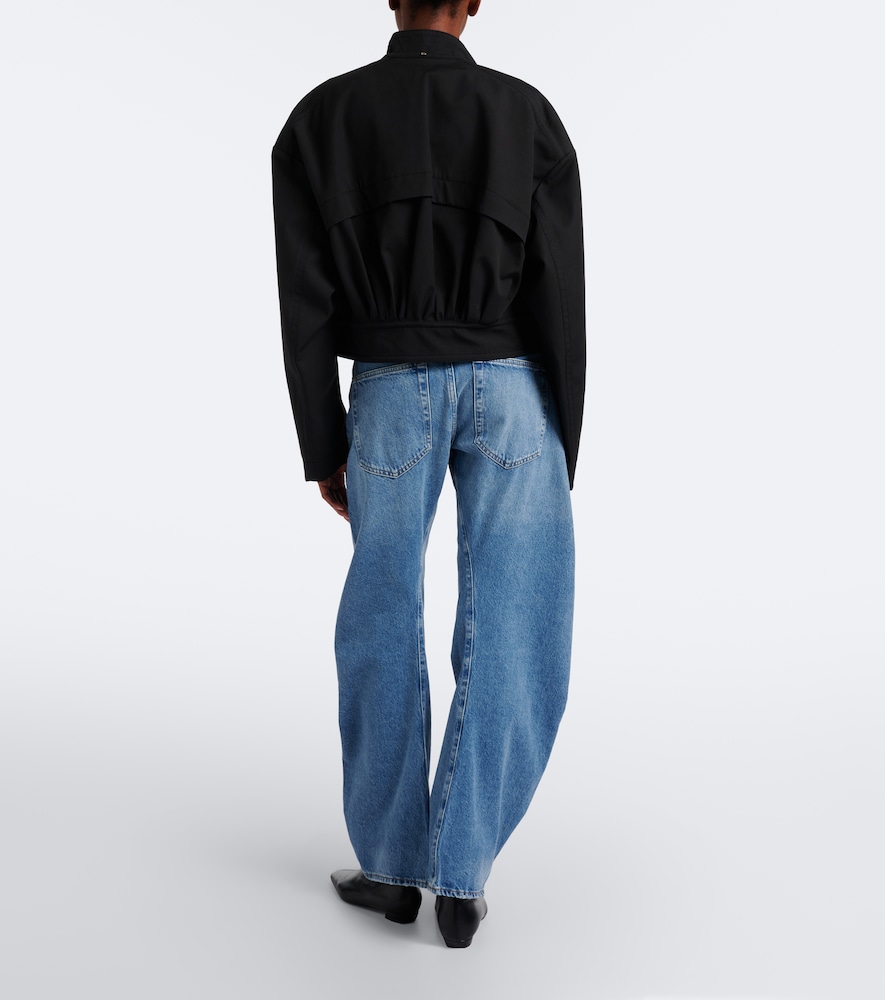 Spiral Faded Barrel-Leg Jeans