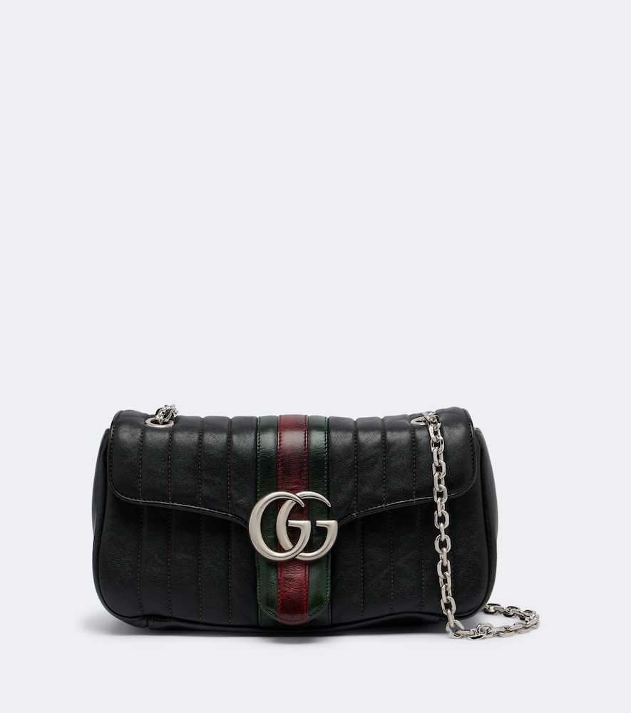 Schultertasche GG Marmont Small aus Leder