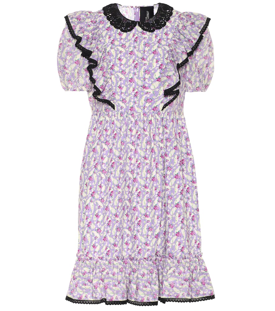 Marc Jacobs The Shirley Floral Cotton Midi Dress In Purple