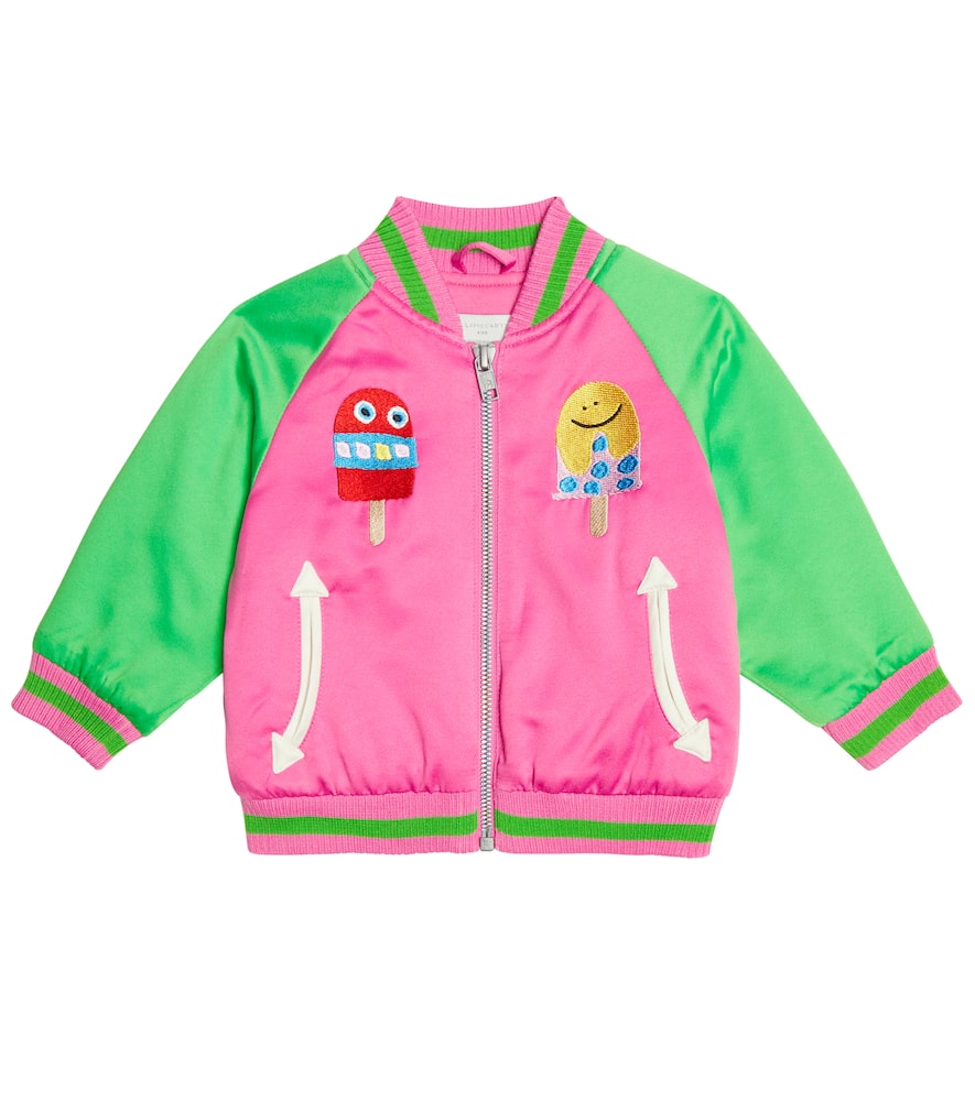 Stella McCartney Kids Baby appliquéd satin jacket