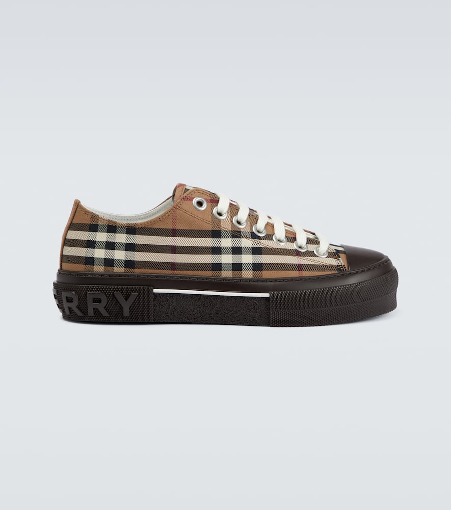 Burberry Vintage-check Print Low-top Sneakers In Birch Brown Ip Chk
