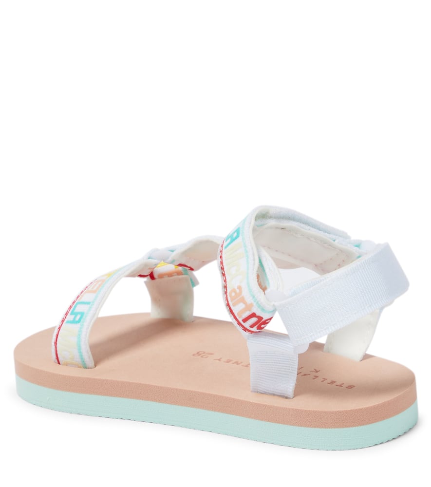 Stella Mccartney Logo Rubber Print Sandals In Colourful