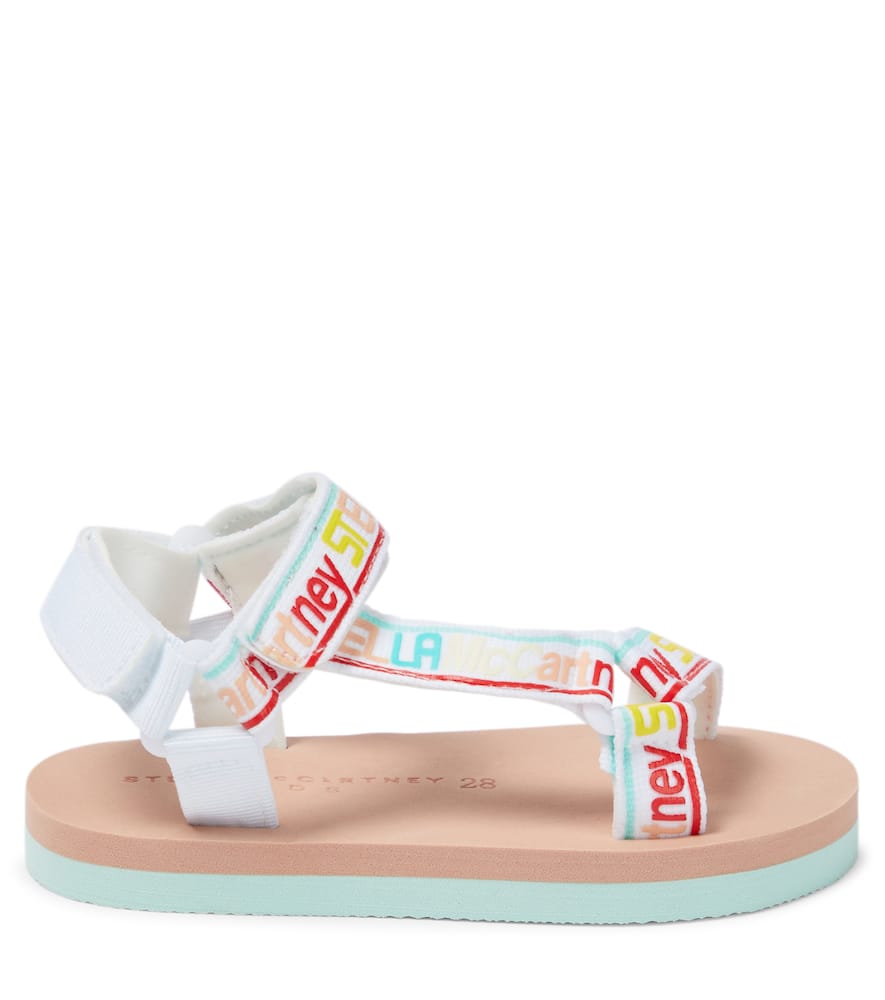 Stella Mccartney Logo Rubber Print Sandals In Colourful