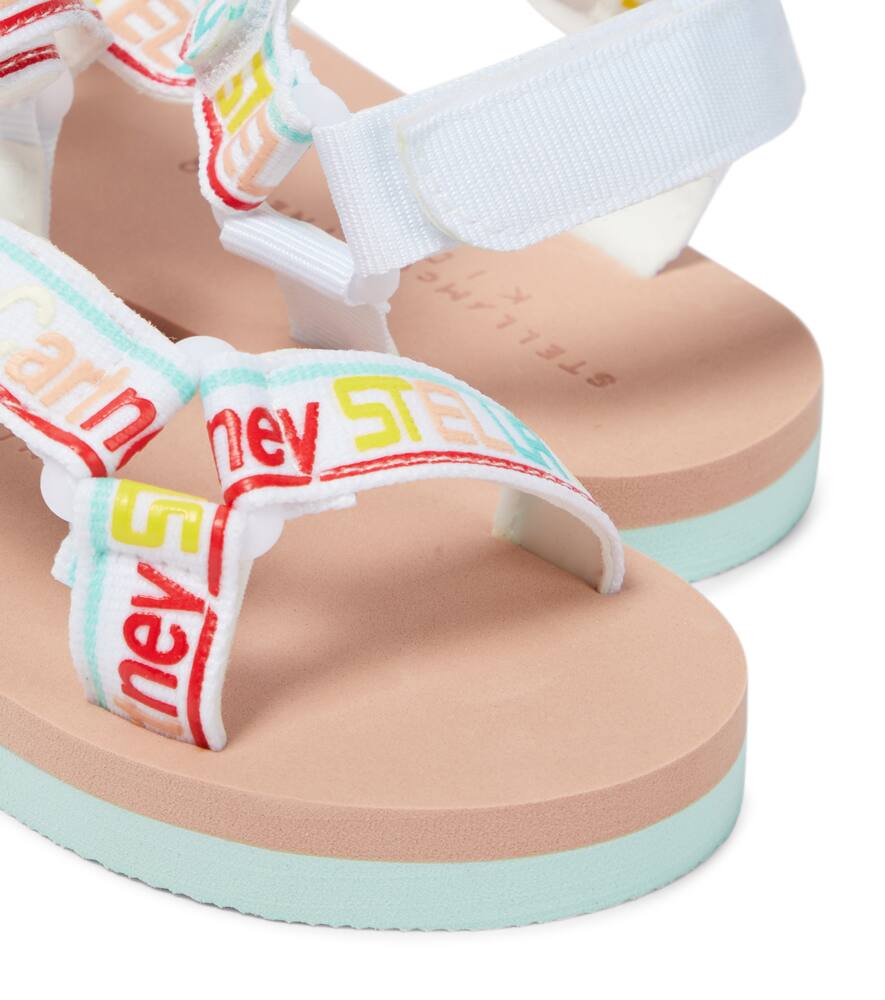 Stella Mccartney Logo Rubber Print Sandals In Colourful