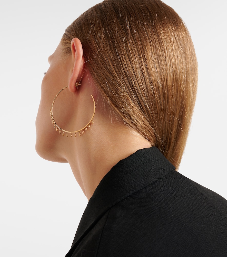 Sydney Evan 14kt gold hoop earrings with diamonds