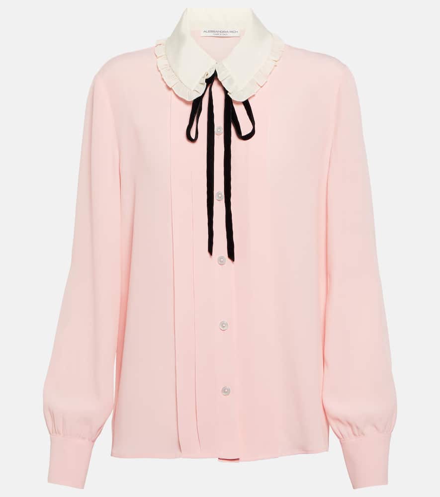Silk-blend blouse