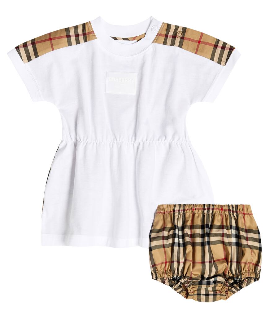 Burberry Kids Baby Burberry Check dress and bloomers set