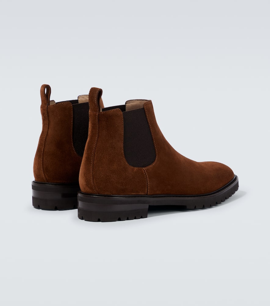 Shop Manolo Blahnik Brompton Suede Chelsea Boots In Brown