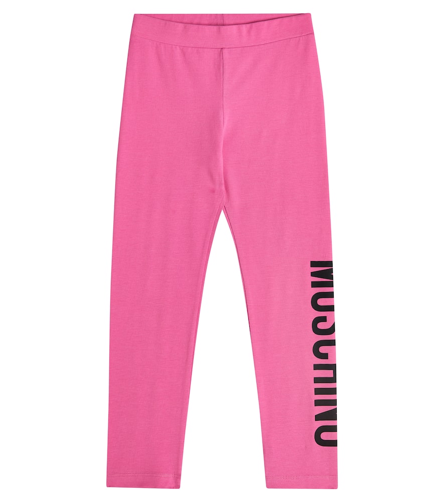 Moschino Kids Logo cotton-blend jersey leggings