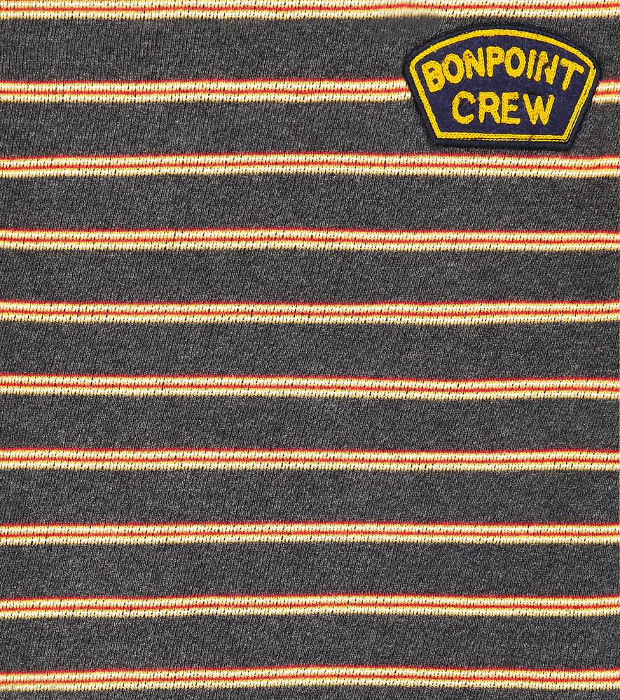 Bonpoint Tonino Striped Cotton Fleece Sweatshirt In Yellow