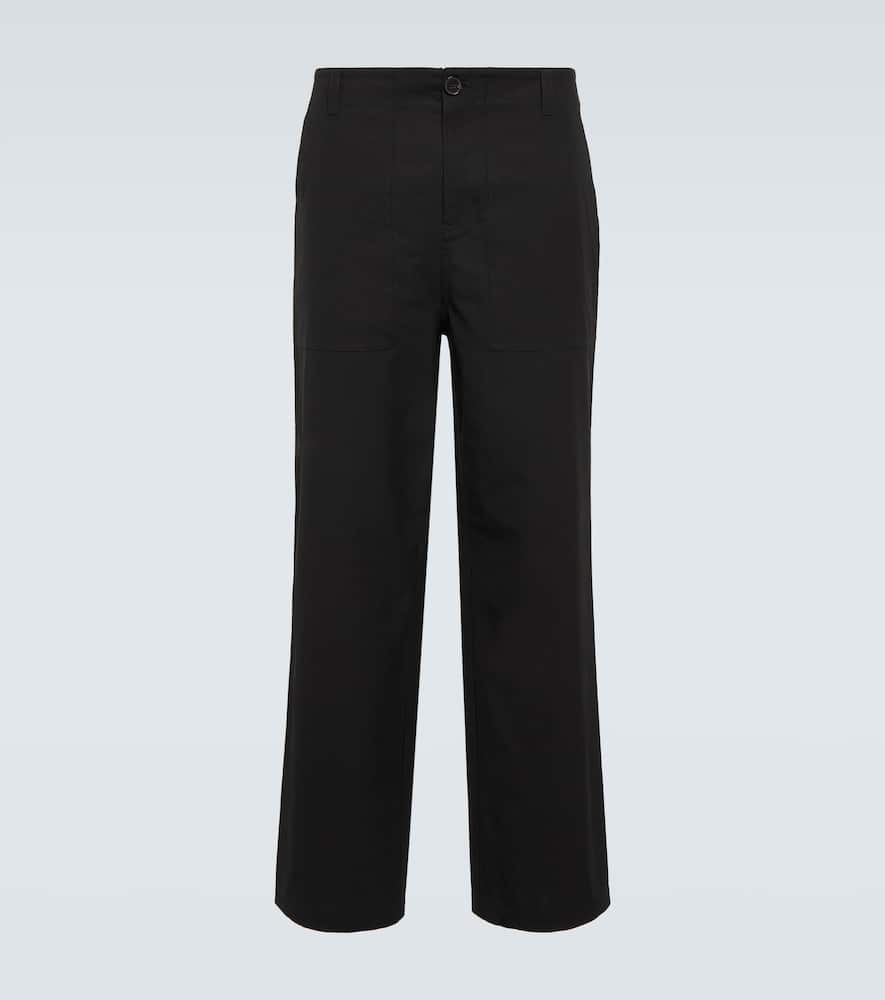 Frame Cotton Drawstring Pants In Black