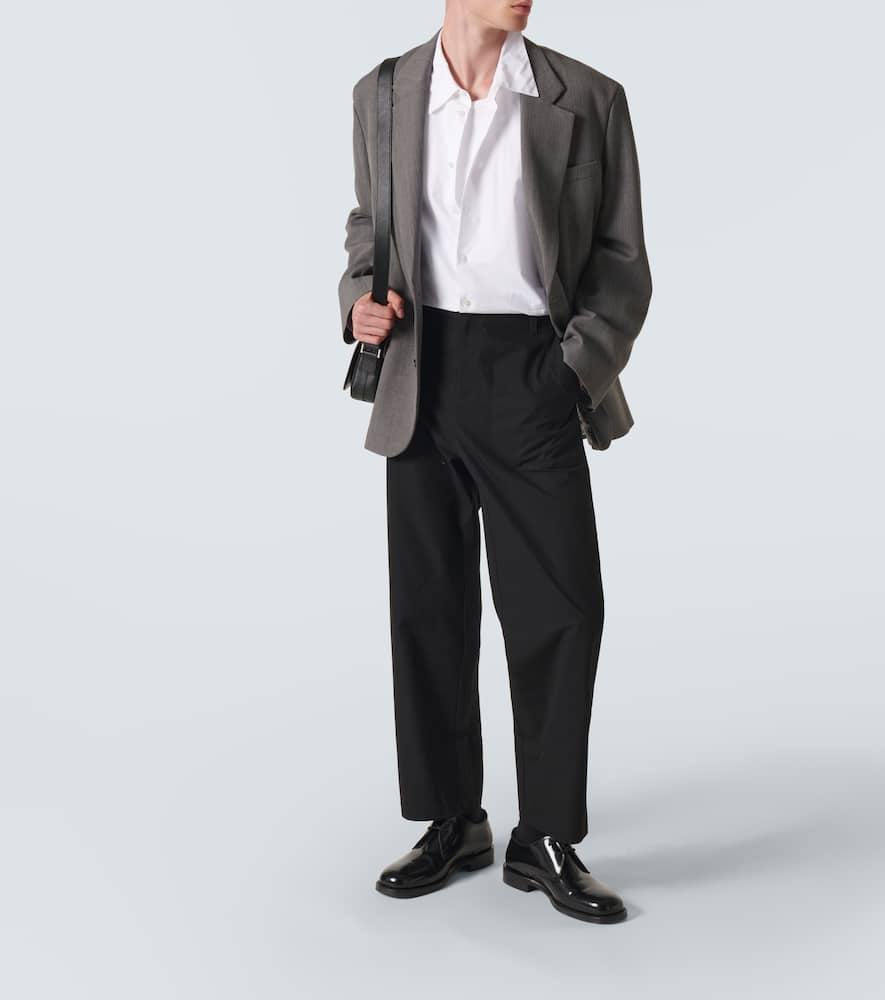 Frame Cotton Drawstring Pants In Black