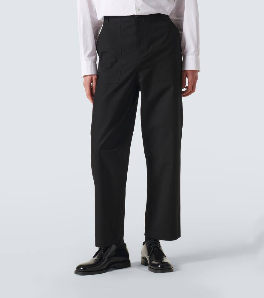 Frame Cotton Drawstring Pants In Black